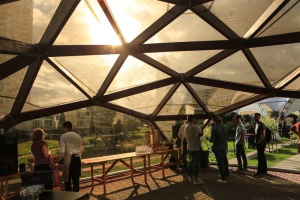 wooden gazebo