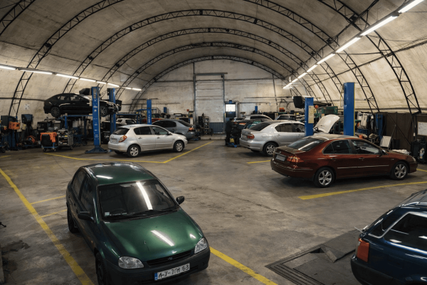 Hangar for service stations