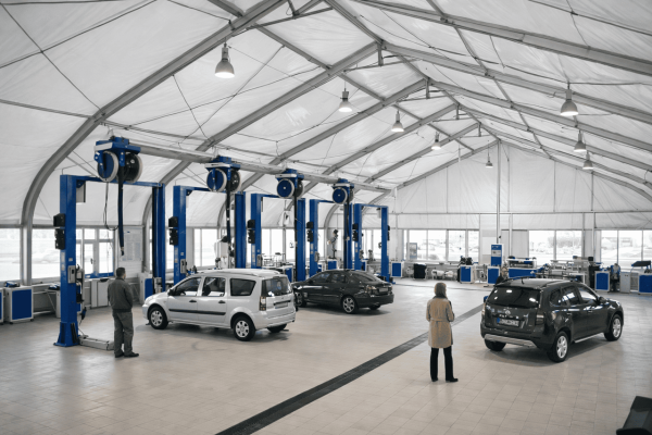 Hangar for service stations